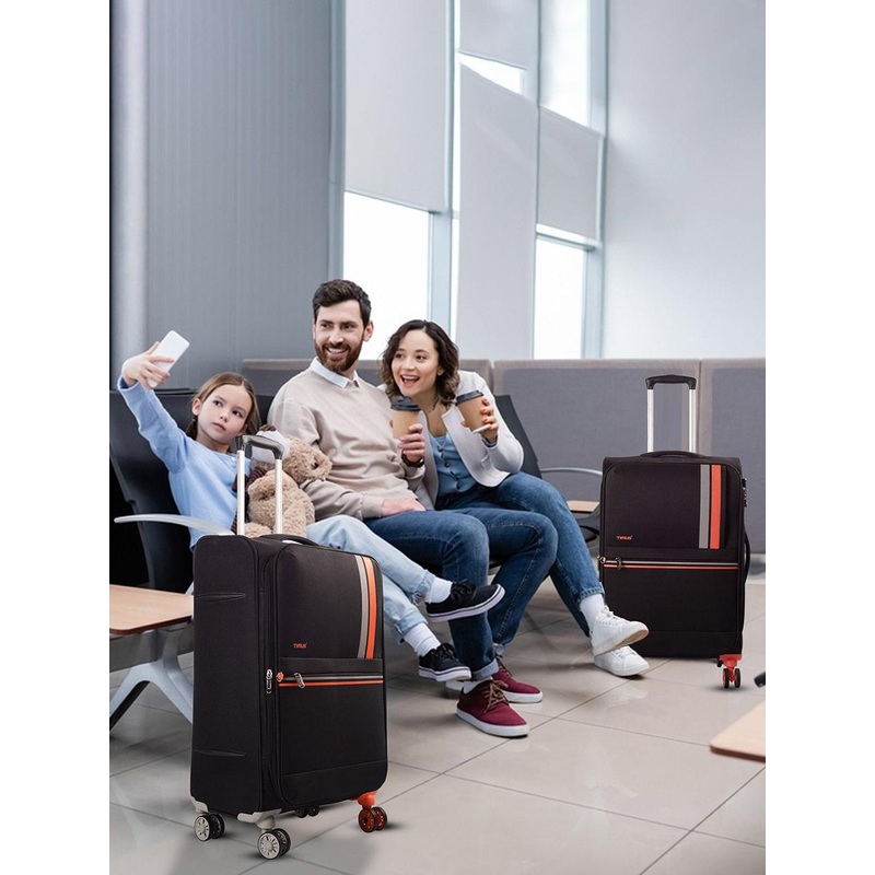 TIMUS Soft luggage Set Of 2 Soft Sided Large & Medium Trolley Bag