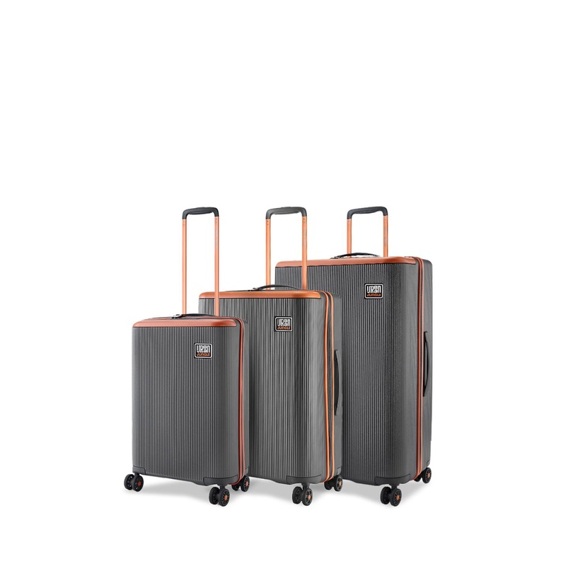 Urban Jungle By Safari GreyLight Weight Hardside Trolley Set of 3 Polycarboante Suitcase
