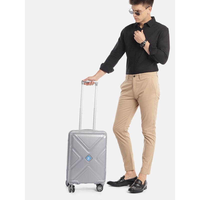 V By Verage Glanza Textured 360-Degree Rotation Hard-Sided Cabin-Sized Trolley Bag 47.04L