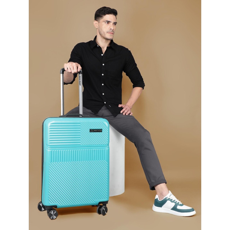 VoyageWare Polycarbonate 8 wheel Hard Small Cabin Trolley Suitcase 55 cm