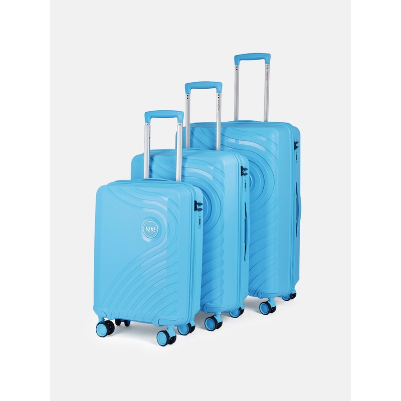 Wildcraft Onyx Set Of 3 Textured Hard Suitcase Trolley Bags- 185L