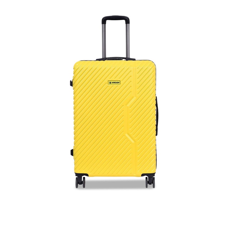 WROGN Hard- Sided Polycarbonate Yellow Unisex Trolley Bag