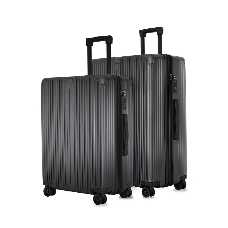 CARRIALL Meta Pack Of 2 Textured Hard-Sided Trolley Bags