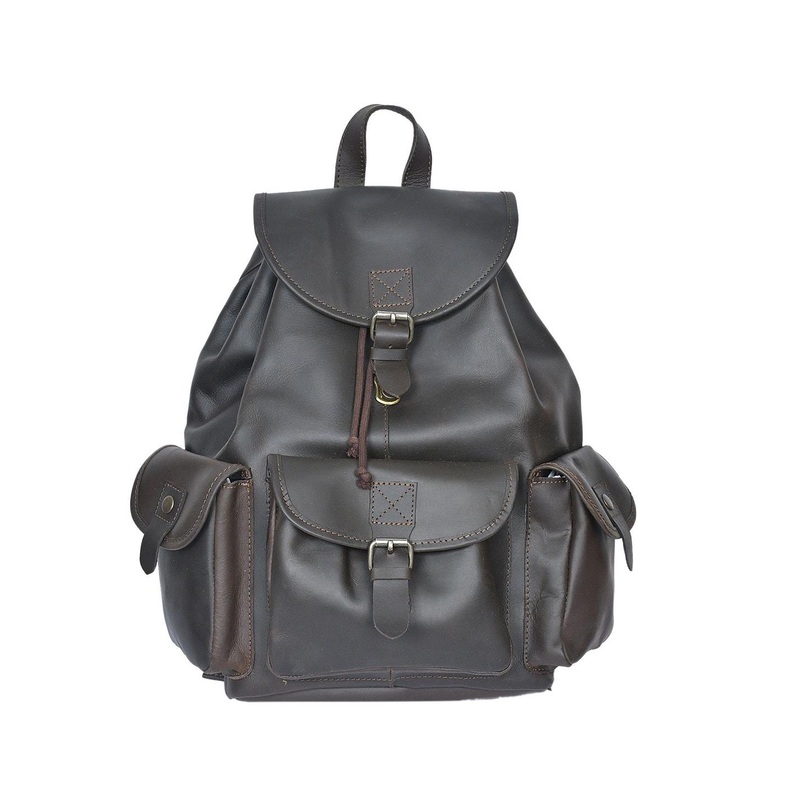 Celtic Unisex Brown Textured YokeStyle Backpack