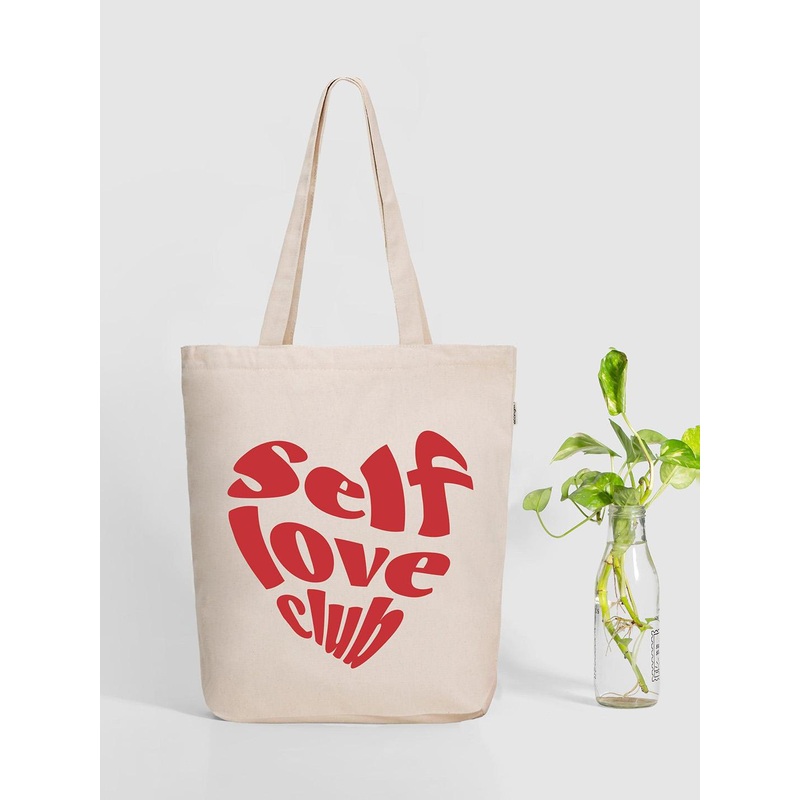 EcoRight Zipper Tote Bag – Self Love
