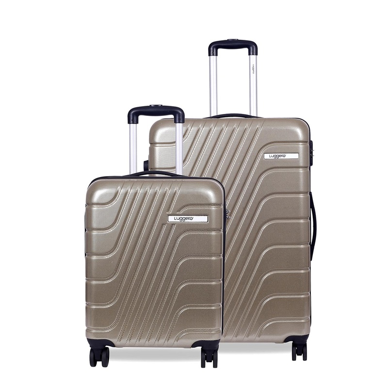 Luggero Set Of 2 Hard-Sided Large Trolley Bag Suitcase
