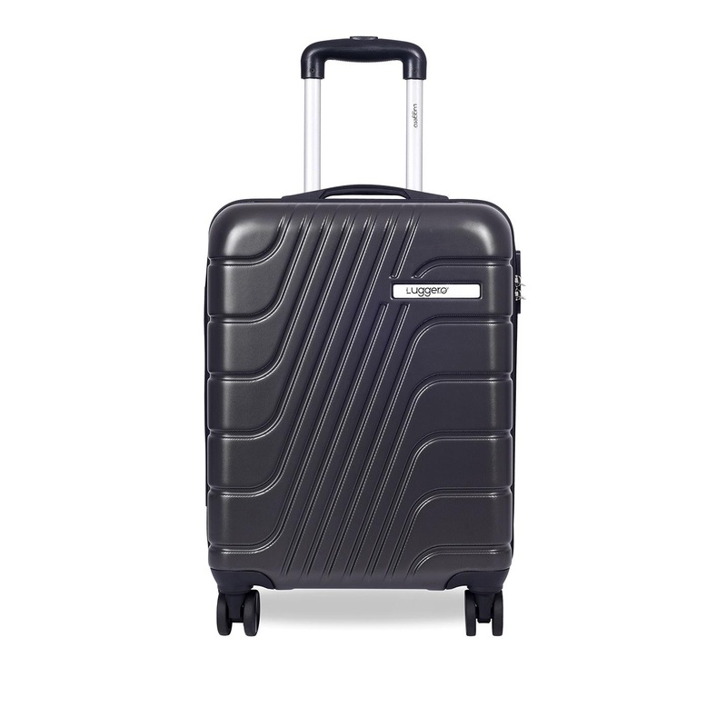 Luggero Textured Medium Trolley Bag
