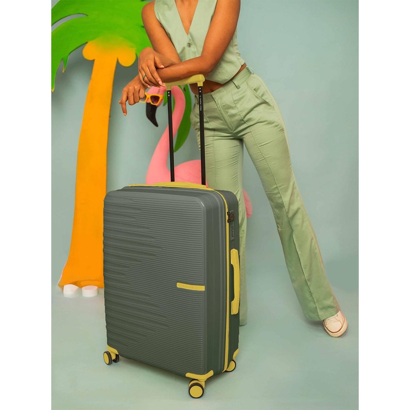 Nasher Miles Havelock Polypropylene TSA Lock Large Olive Green Trolley Bag – 28 Inch 75 cm