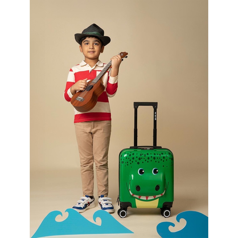 Nasher Miles TTT Zoo Polycarbonate Cabin Green Trolley Bag – 17 inch (44cm)