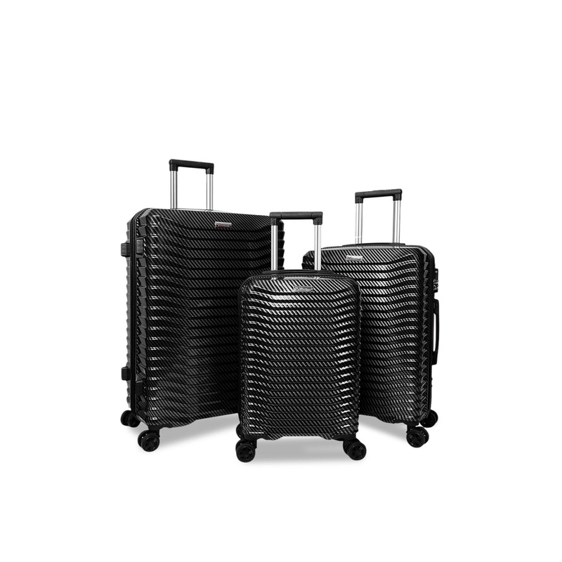 REDHORNS Unisex Set Of 3 Anti Scratch Hard Sided Trolley Bag