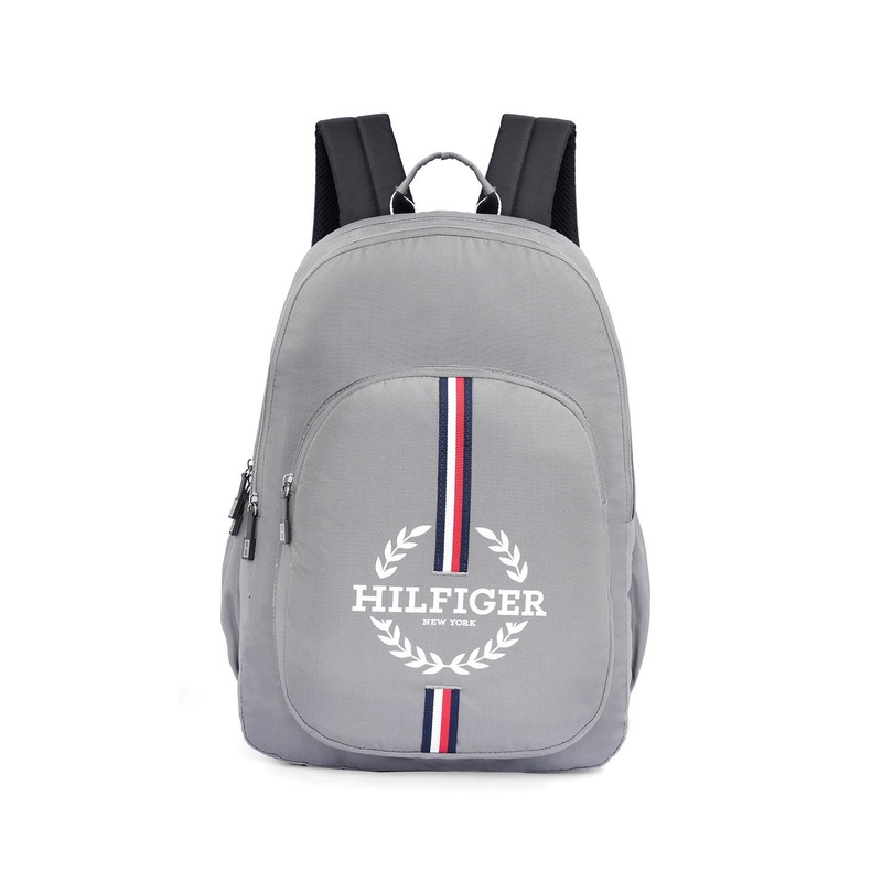 Tommy Hilfiger Unisex Brand Logo Printed Backpack With Rain Cover