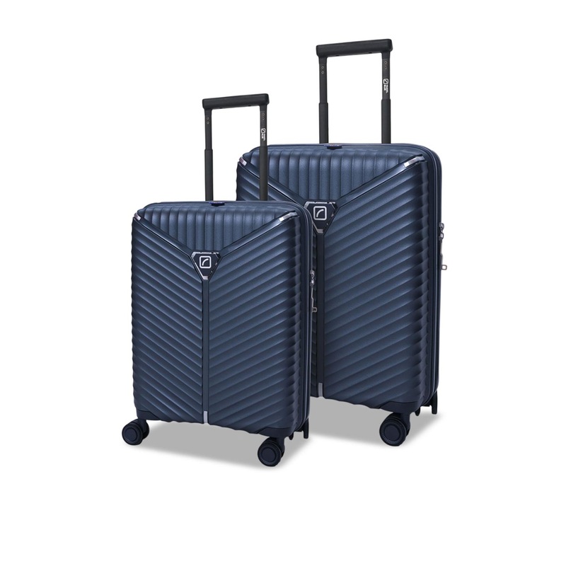 Travel Blue Summit Case Set Of 2 Textured Hard-Sided Trolley Bags