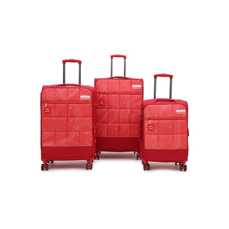 uppercase Set of 3 Soft Sided Cabin & Large Trolley Bags