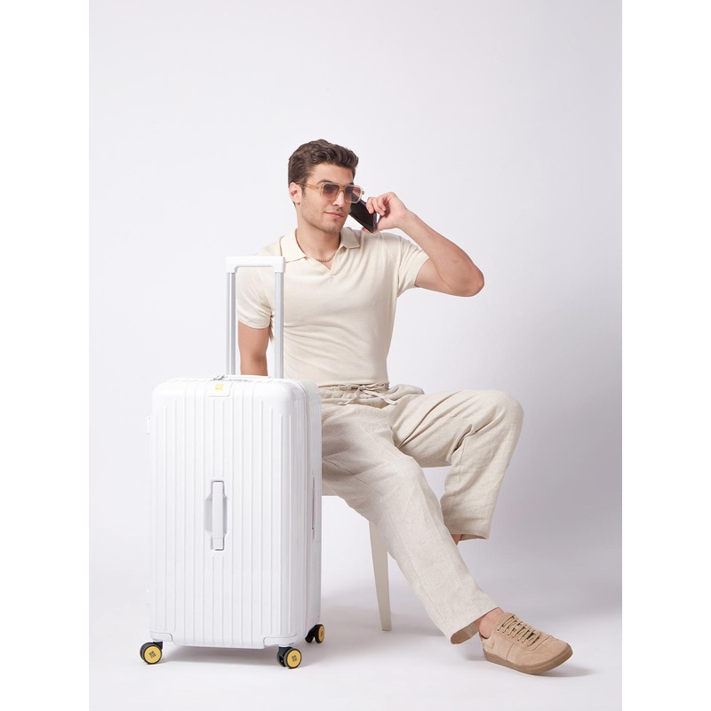 EUME Hard-Sided Large Trunk Check-in Trolley Suitcase