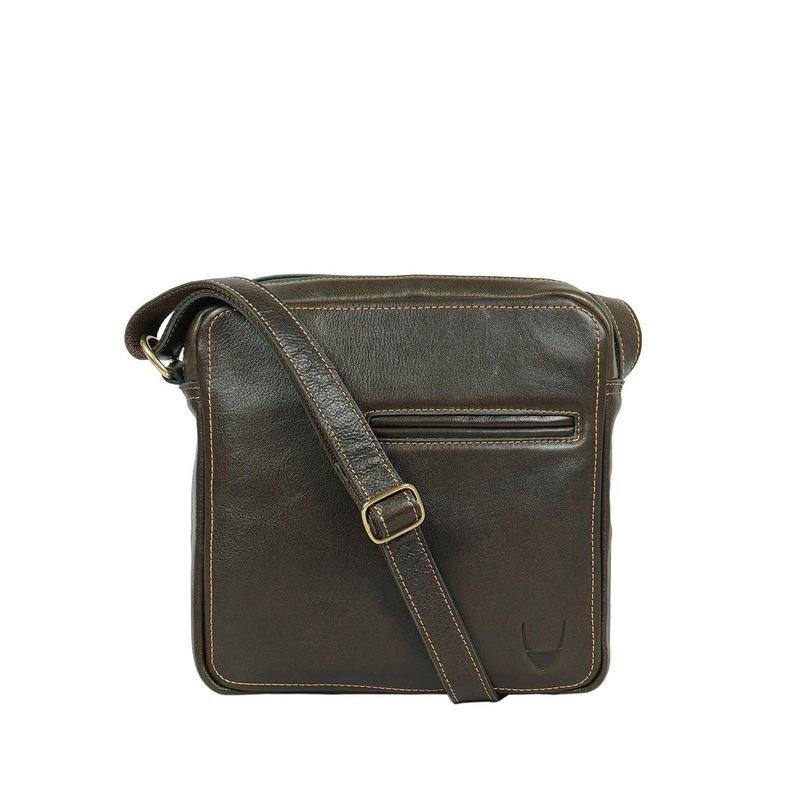 Hidesign Men Solid Leather Messenger Bag