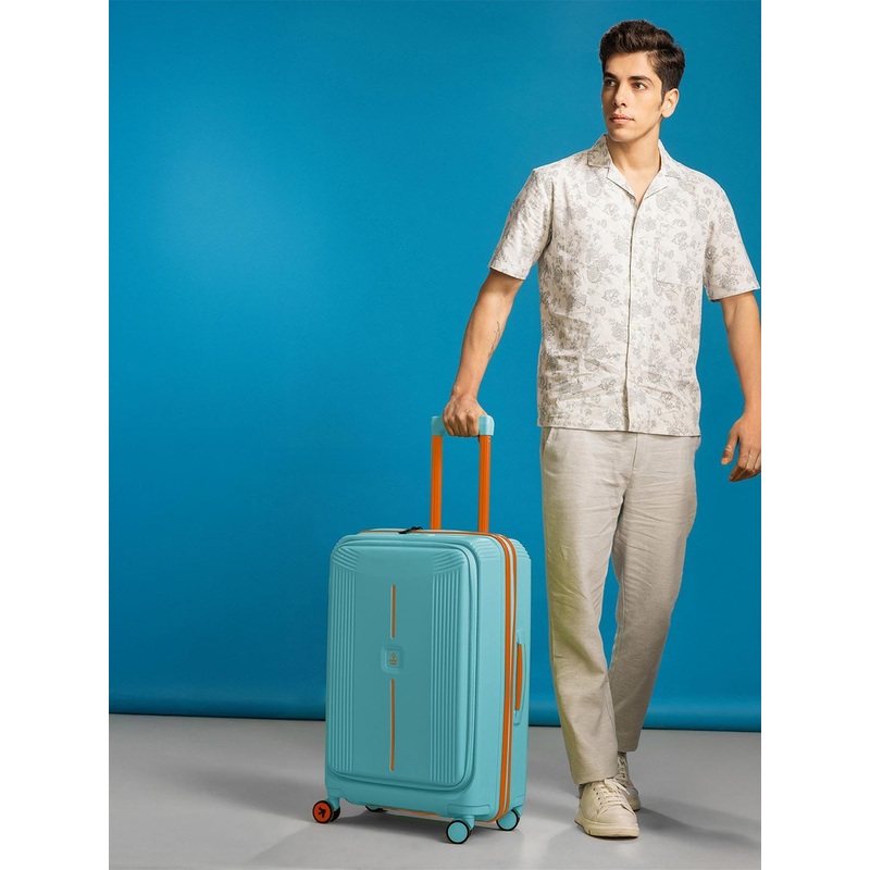 Nasher Miles Alexandria Polypropylene Large Teal Peach Trolley Bag – 28 Inch (75 cm)