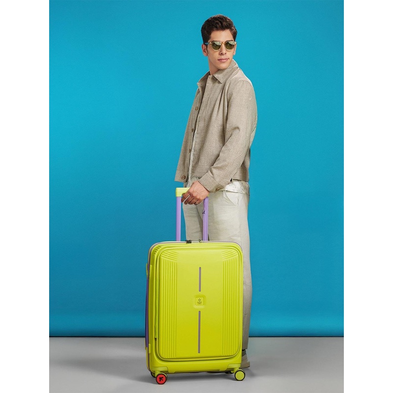 Nasher Miles Alexandria Polypropylene TSA Lock Medium Green Trolley Bag – 24 Inch (65 cm)