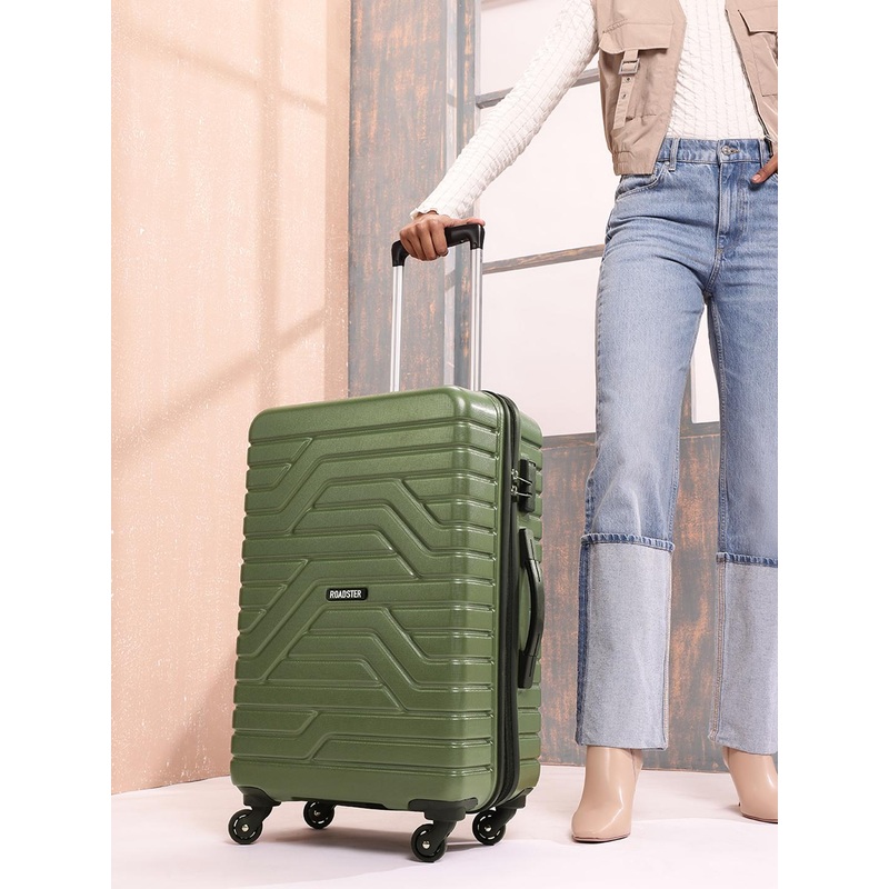 Roadster Unisex NEXO Textured 360-Degree Rotation Medium Hard Suitcase Trolley