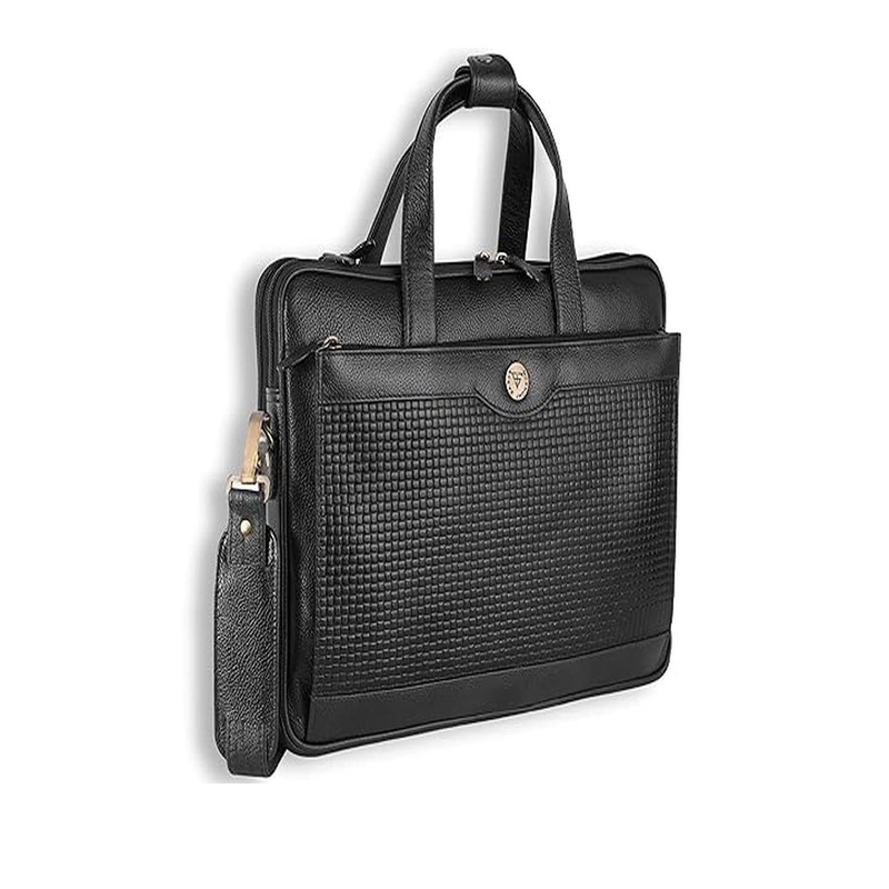 Steve Jhonson Men Leather Laptop Bag
