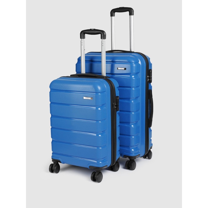 Teakwood Leathers India Set of 2 360-Degree Rotation Hard Sided Trolley Bag – 95L