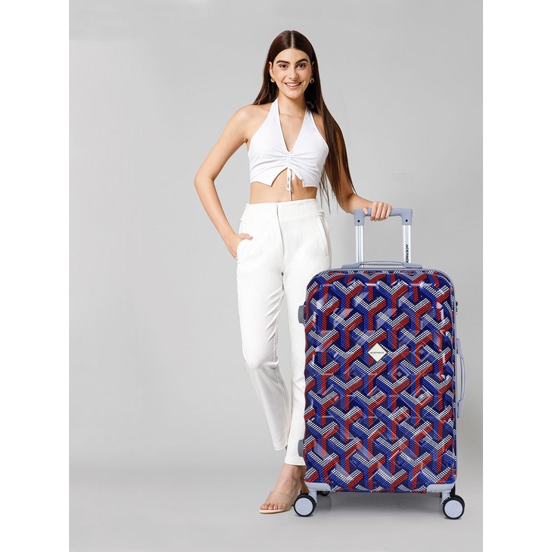 ACEPACK Rizz Printed Hard-Sided Cabin Trolley Bag