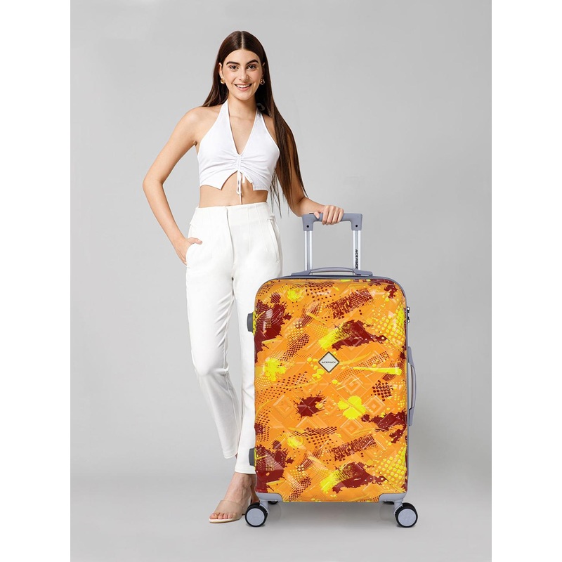 ACEPACK Rizz Unisex Printed Hard-Sided Medium TrolleyBag