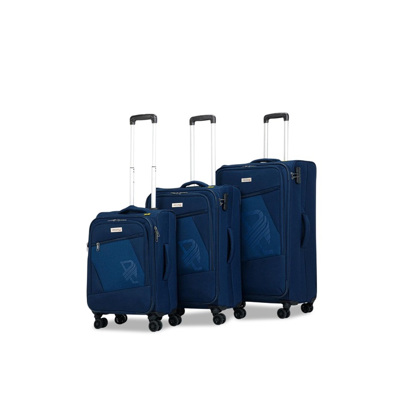 ACEPACK Unisex Set Of 3 Textured Hard-Sided Trolley Bags