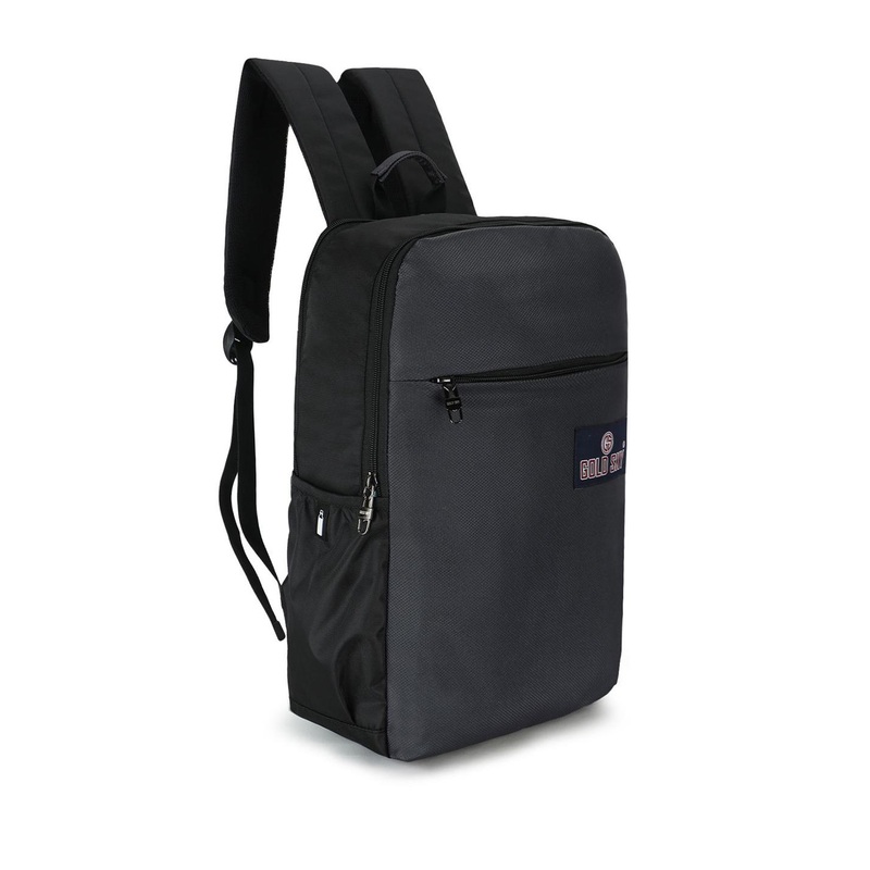 GOLD SKY Brand Logo Solid Backpack