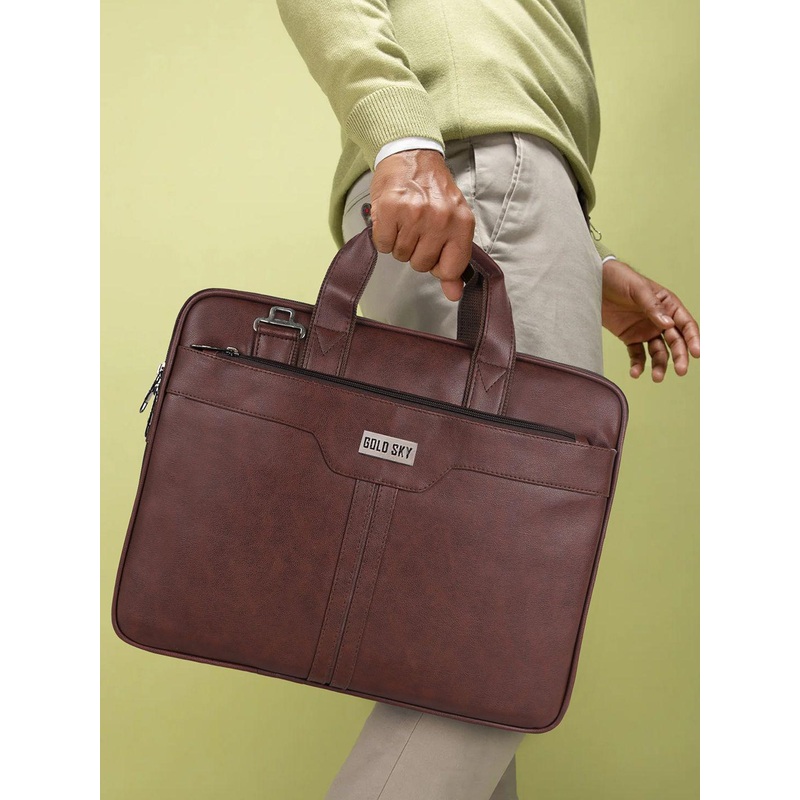 GOLD SKY Men Solid Up To 15 Inch Laptop Bag