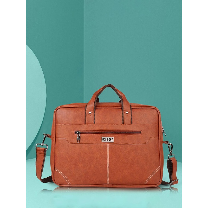 GOLD SKY Men Solid Up To 16 Inch Laptop Bag