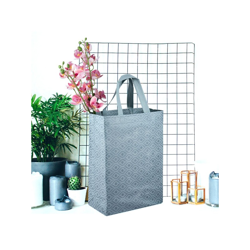 Kuber Industries Set of 9 Printed Cut Work Bucket Handheld Bag