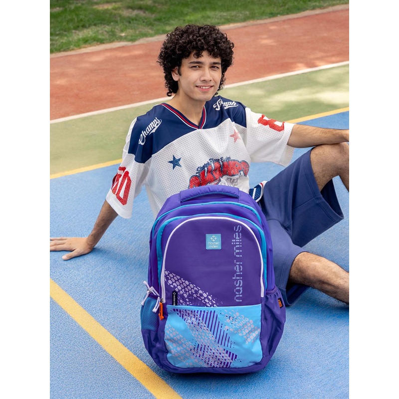 Nasher Miles Kinetics Laptop Backpack 45 Liters Polyester with Raincover (Blue)