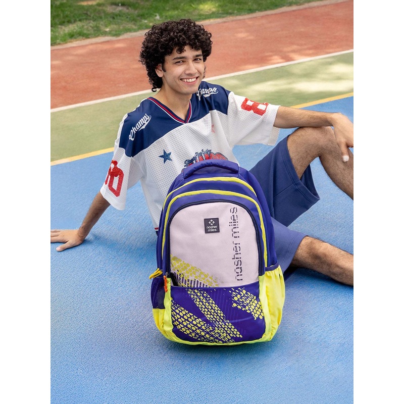 Nasher Miles Kinetics Laptop Backpack 45 Liters Polyester with Raincover (Purple)