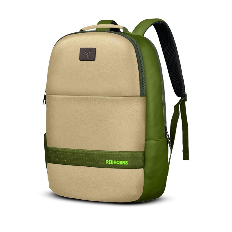 REDHORNS Unisex Colourblocked Backpack with Anti-Theft