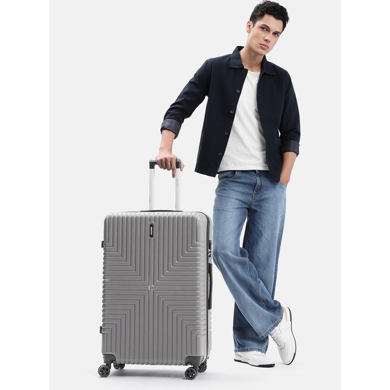 Roadster Unisex Textured HRD Large Hard Suitcase Trolley Bag- 80.2 L