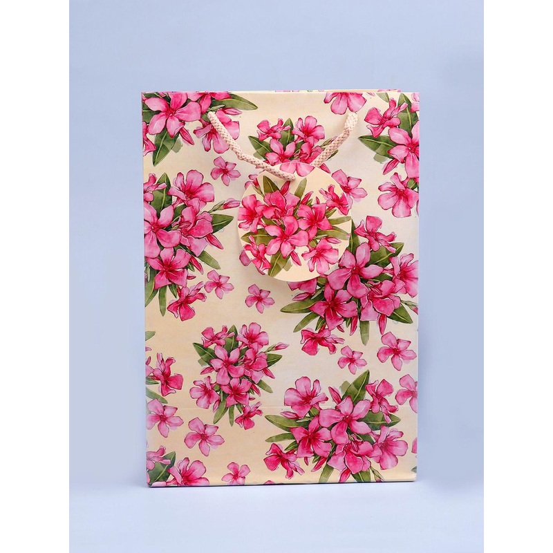 Archies Floral Shopper Tote Bag with Fringed