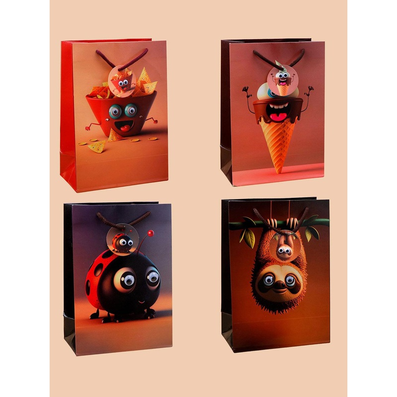 Archies Printed Shopper Tote Bag with Applique