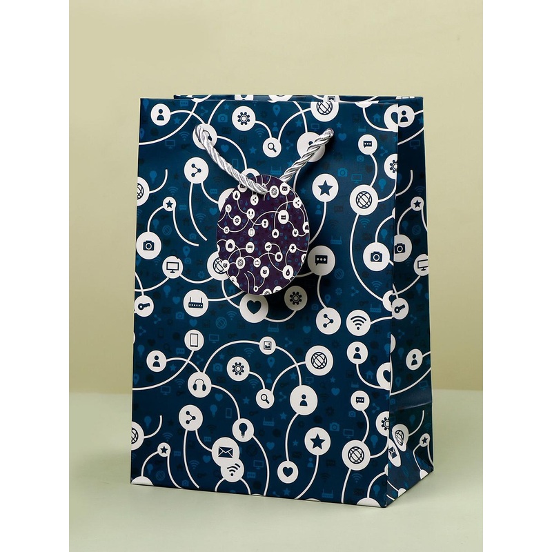 Archies Printed Shopper Tote Bag with Tasselled