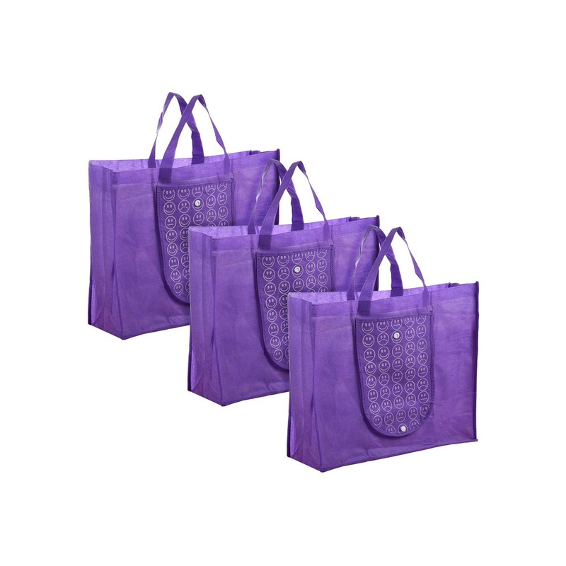 Kuber Industries Floral Oversized Shopper Tote Bag with Applique