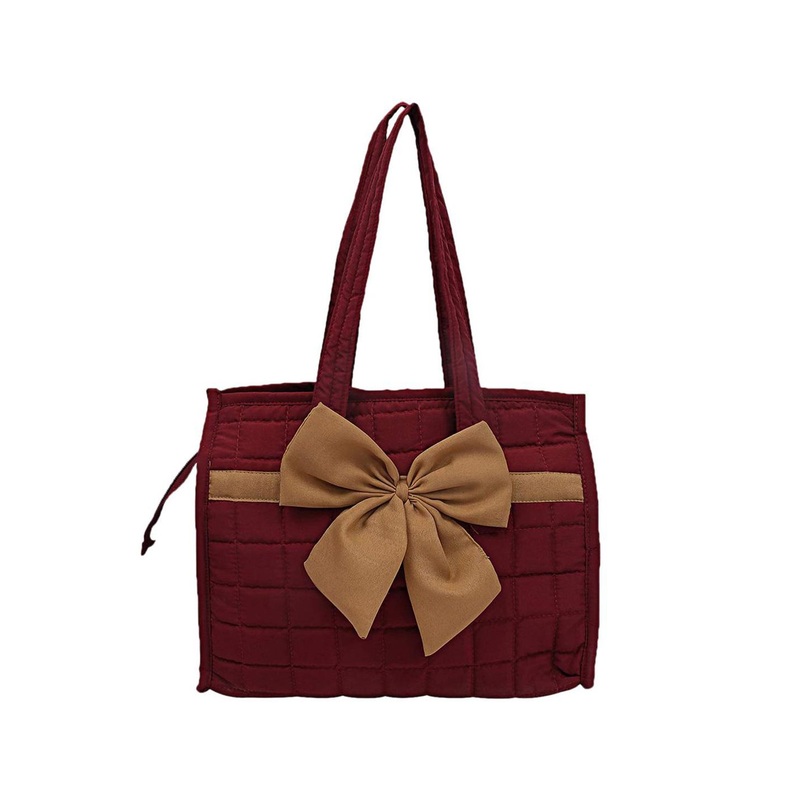 Kuber Industries Floral Printed Shopper Tote Bag with Applique