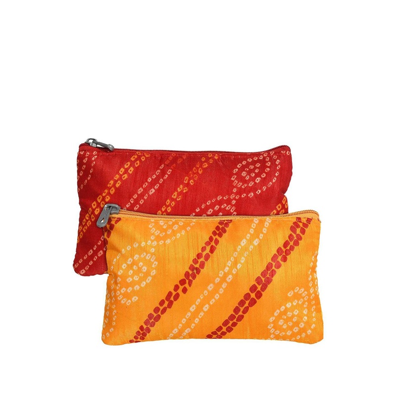 Kuber Industries Set of 2 Geometric Printed Structured Tote Bag with Cut Work