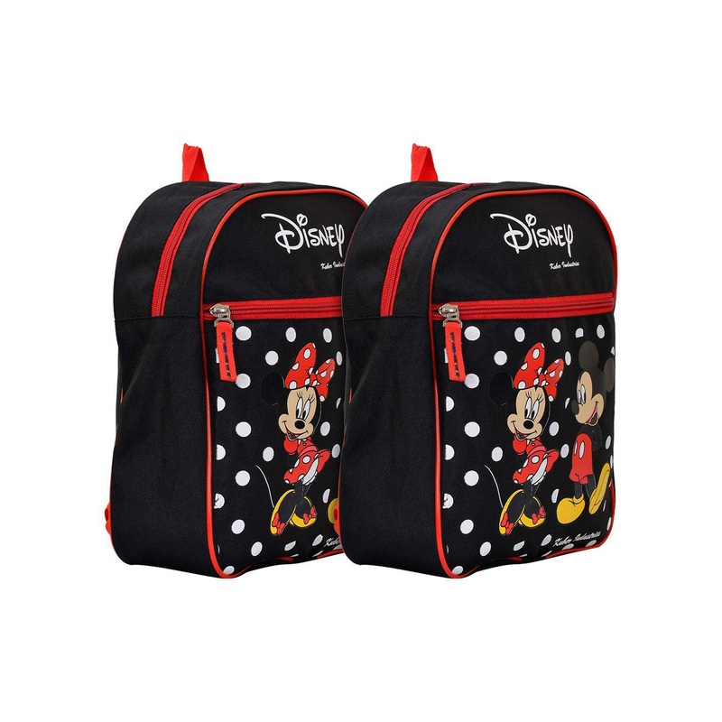Kuber Industries Set of 2 Mickey & Minnie Print Kids School Bag Backpack