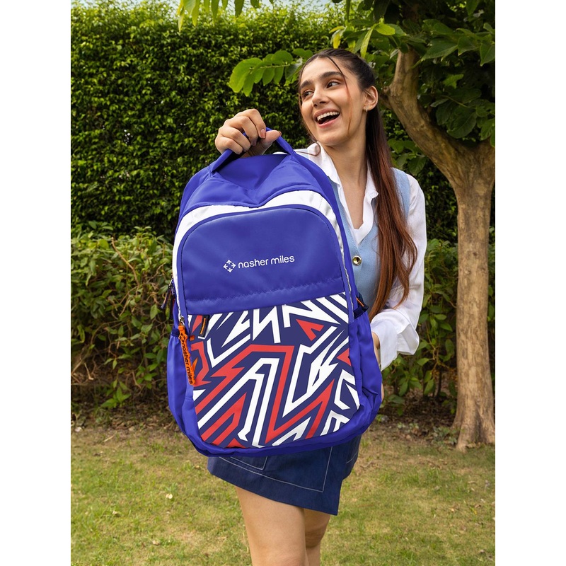 Nasher Miles Physics Laptop Backpack 31 Liters Polyester with Raincover (Dark Blue)