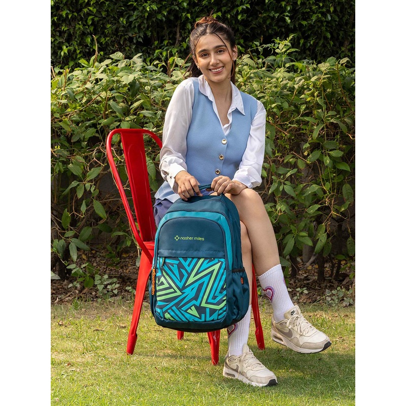 Nasher Miles Physics Laptop Backpack 31 Liters Polyester with Raincover (Dark Green)