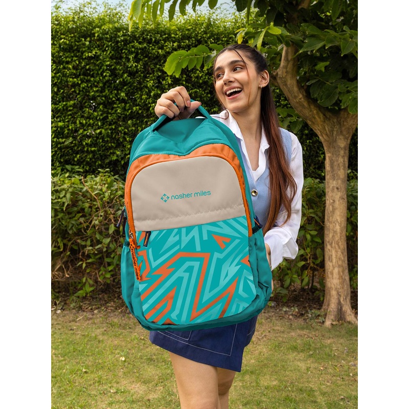 Nasher Miles Physics Laptop Backpack 31 Liters Polyester with Raincover (Green)