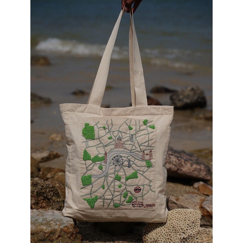 OKHAI Oversized Shopper Tote Bag with Quilted