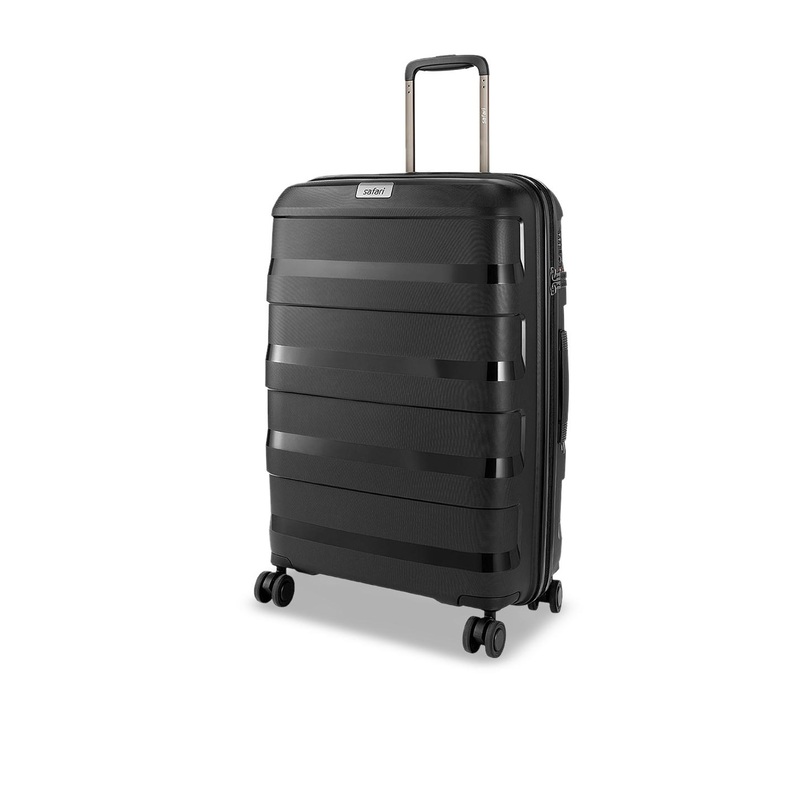Safari Select Aeroglide Black Premium Lightweight with TSA Lock Medium Trolley Bag 68 Cm