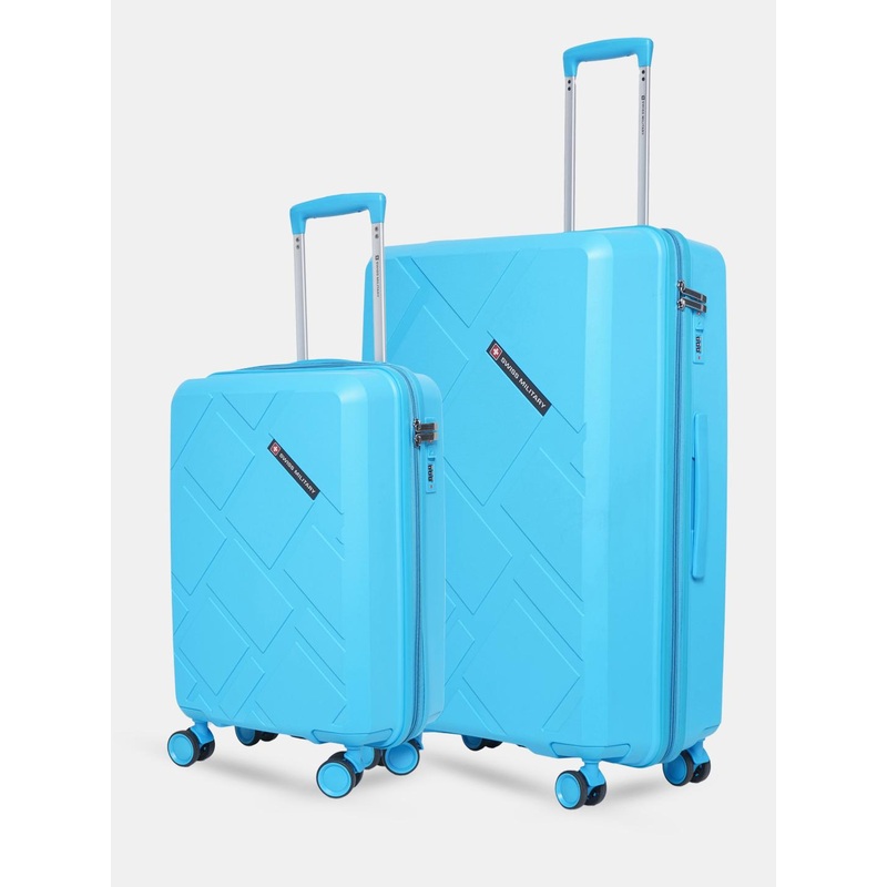 SWISS MILITARY Unisex Set Of 2 Star Hard Sided Trolley Bag