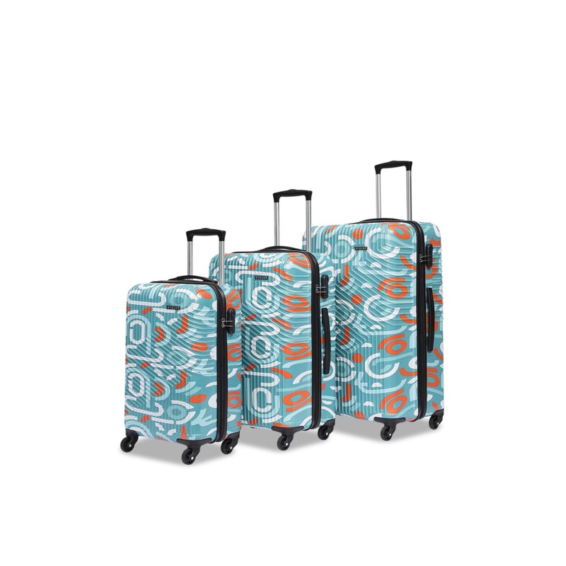 YAYAVAR Paris Set Of 3 Printed Scratch Proof Trolley Bags