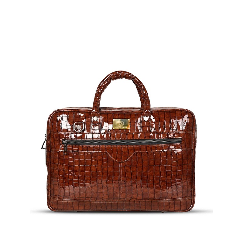 ARISTA VAULT Men Textured PU Laptop Bag
